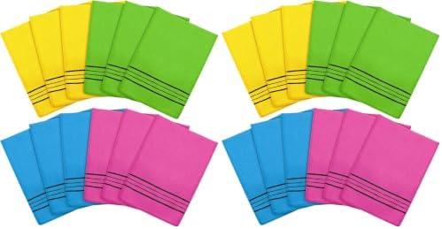 Tatuo 12 Pack Korean Exfoliating Mitts, Italy Towel(8 x 5.5 in,4 Colors) by Tatuo