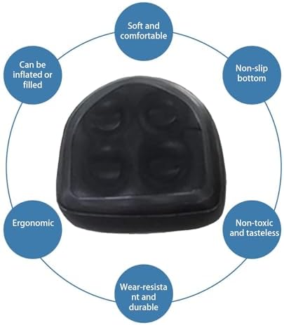 Hot Tub Seats for Adults, Inflatable Hot Tub Accessories with Suction Cup and Mesh, Inflatable and Water-Filled Dual Purpose Hot Tub Booster Seat Comfortable Soft Hot Tub Cushion (Black) - Image 2