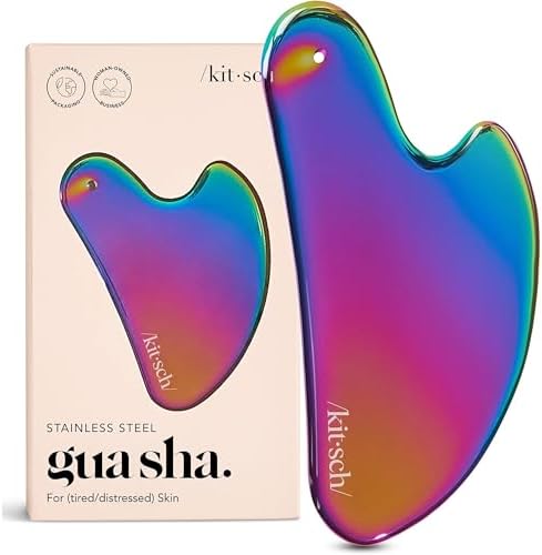 Kitsch Stainless Steel Guasha Tool for Face, Iridescent by Kitsch