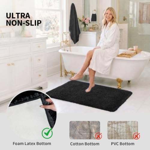 ILANGO Bathroom Rugs 30" × 20", Extra Soft Absorbent Microfiber Bath Rugs - Image 6