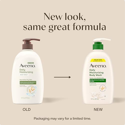 Aveeno Daily Moisturizing Body Wash for Normal to Dry Skin, Sensitive Formula with Prebiotic Oat, Gently Cleanses Dry Skin, Lightly Scented Body Wash for Women & Men,Value Size, 33 Fl Oz (Pack of 6) - Image 4