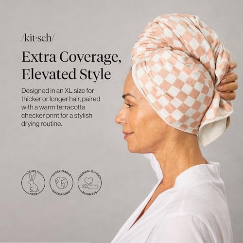 Kitsch XL Microfiber Hair Towel Wrap for Women - Image 2