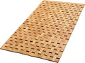 Bamboo Bath Mat, 34 x 18 Inch Foldable Roll-Up Wood Bathmat by ZPirates