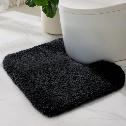 ILANGO Toilet Rugs U Shaped 22" × 24",Soft Absorbent Microfiber Bath Rugs by ILANGO