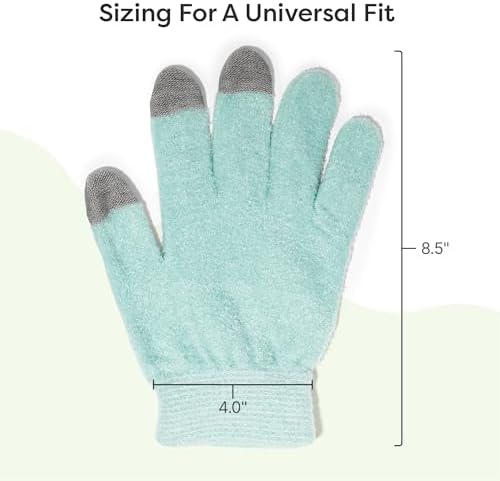 ZenToes Moisturizing Gloves for Dry Hands, Media Tips, Fuzzy, 1 Pair - Image 7