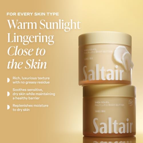 Saltair Multi-Lipid Body Butter | Shea Soleil Hydrating Cream | 10 oz - Image 5