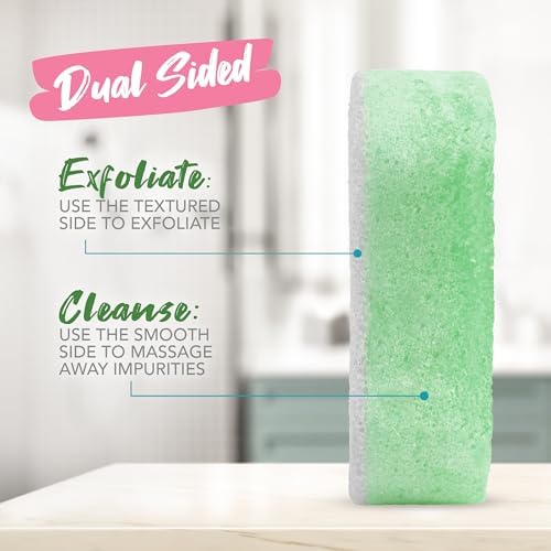 Spongables Pedi Scrub Foot Exfoliating 20+ Wash Sponge, Peppermint and Tea Tree, 3 Count - Image 5