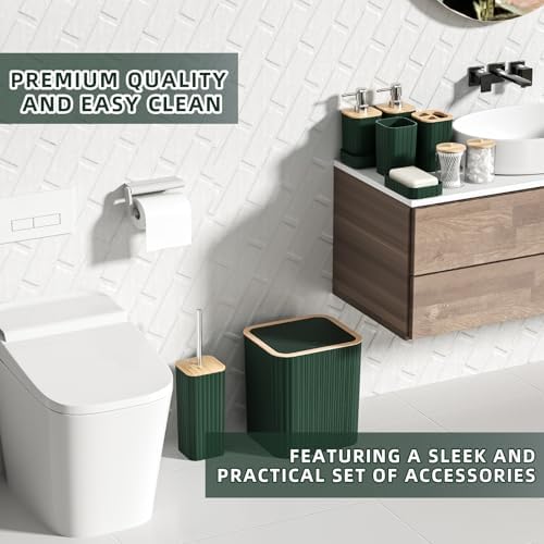 XLHOMO Bathroom Set - 10PC Elegant Green Bathroom Set - Image 3