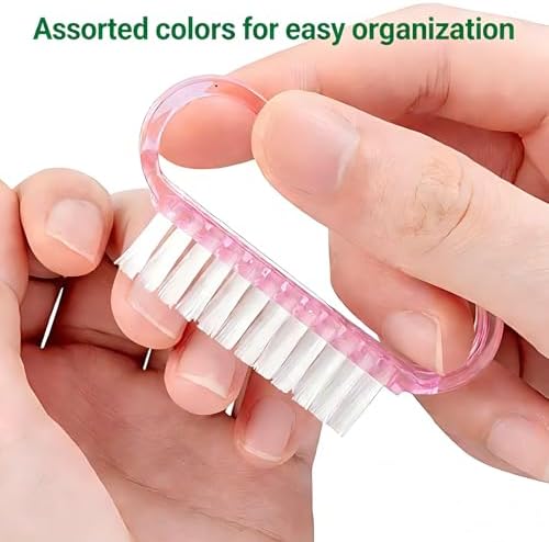 24-Pack Handle Grip Nail Brush(assorted color), Fingernail Scrub Cleaning Brushes for Toes and Nails Cleaner, Pedicure Brushes for Men and Women - Image 5