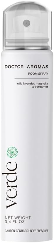 Doctor Aromas Premium Air & Room Spray – Lavender & Bergamot Long-Lasting Fragrance for Home, Bedroom or Bathroom – Powered by Everspray Tech (Pack of 1, Verde)