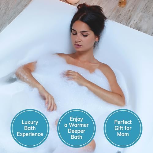 Mindful Design | Overflow Drain Cover for Tub | Best Gifts for Mom, Spa & Bath Accessories | Drain Block, Water Stopper Plug | Bath Essentials for Women | 4" Diameter, Clear - Image 3