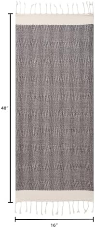 BAY LAUREL Turkish Hand Towel – Pack of 2 | Soft & Absorbent Decorative Towels for Bathroom, Hand, Face, Hair, Gym, Yoga, SPA, Kitchen & Tea | Boho Decor (Latte, Herringbone 16x40 Inches (Set of 2) - Image 5