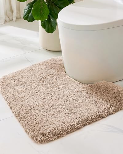 ILANGO Toilet Rugs U Shaped 22" × 24",Soft Absorbent Microfiber Bath Rugs by ILANGO