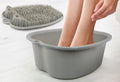 ZENVY Foot Bath Tub and Silicone Foot Scrubber Massage Mat Set for Soothing At-Home Relaxation (Foot Bath & Scrubber Mat)