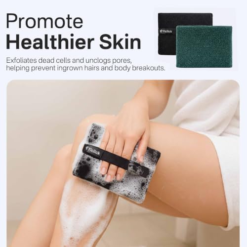 Exfoliating Body Scrubber (2 Pack), Body Scrubber Exfoliator, Exfoliating Sponge for Shower Bath, Shower Loofah Luffa Lufa with Handle for Men Women, Dead Skin Exfoliator for Body Scrub - Image 5