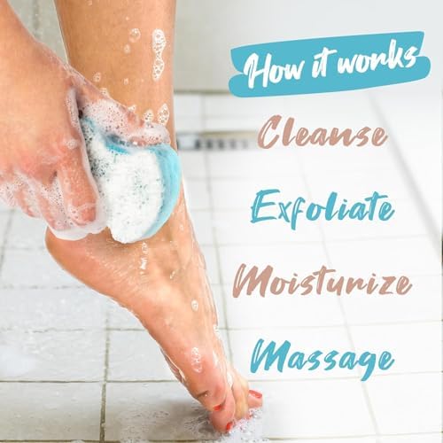 Spongables Pedi Scrub Foot Exfoliating 20+ Wash Sponge, Clean & Fresh, 3 Count - Image 4