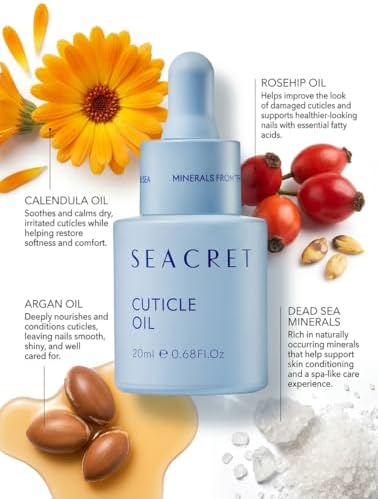 SEACRET Nail Care Collection – Dead Sea Mineral Manicure Kit with Nail File, 3-Way Buffer, Cuticle Oil, Body Lotion for DIY Home Manicure & Pedicure, Buffer Nail File, Nail Buffer, Nail Care Kit - Image 6