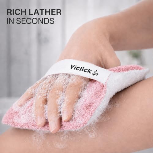 Exfoliating Body Scrubber (2 Pack), Body Scrubber Exfoliator, Exfoliating Sponge for Shower Bath, Shower Loofah Luffa Lufa with Handle for Men Women, Dead Skin Exfoliator for Body Scrub - Image 4