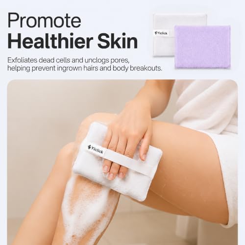 Exfoliating Body Scrubber (2 Pack), Body Scrubber Exfoliator, Exfoliating Sponge for Shower Bath, Shower Loofah Luffa Lufa with Handle for Men Women, Dead Skin Exfoliator for Body Scrub - Image 6