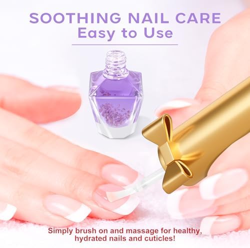 Cuticle Oil, Cuticle Nail Oil Infused with Real Flowers, Lavender 12ml - Image 6