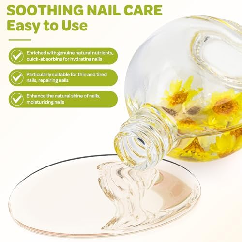 Cuticle Oil, Vanilla Cuticle Nail Oil Infused with Real Flowers 15ml - Image 4
