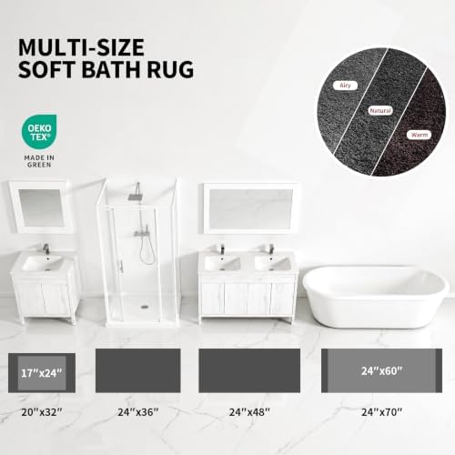 ILANGO Bathroom Rugs 48" × 24", Extra Soft Absorbent Microfiber Bath Rugs - Image 4