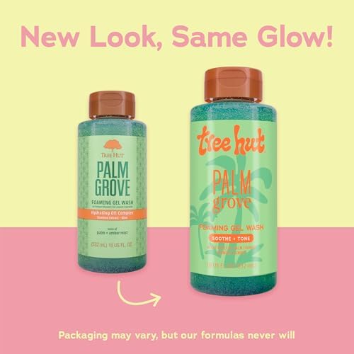 Tree Hut Palm Grove Foaming Gel Wash, Hydrating & Moisturizing Body Wash with Shea Butter & Nourishing Essential Oils, Daily Cleanser for Soft Smooth Skin, 18 fl oz (Pack of 2) - Image 2