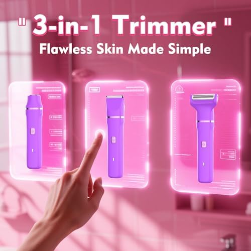 Risina 3-in-1 Bikini Trimmer for Women, Vacation Essentials for Women - Image 5