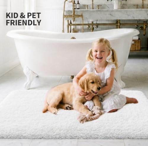 ILANGO Bathroom Rugs 24" × 17", Extra Soft Absorbent Microfiber Bath Rugs - Image 2