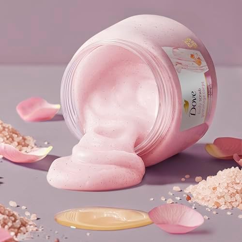 Dove Himalayan Salt & Rose Oil Body Scrub Exfoliates and Deeply Nourishes for Smooth, Radiant Skin 15 Ounce (Pack of 12) - Image 6