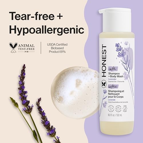 The Honest Company Shampoo & Body Wash, Tear-Free, Lavender Calm, 18 fl oz - Image 2
