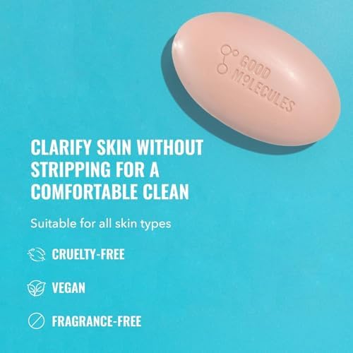 Good Molecules Clarify and Cleanse Bar, Salicylic Acid Bar Soap, Pack of 3 - Image 2