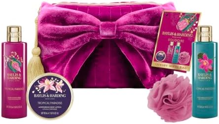 Baylis & Harding Boudoire Luxury Bow Wash Bag, Gift Set for Women by BaylisHarding