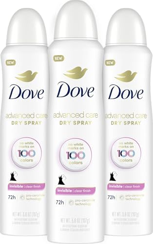 Dove Invisible Antiperspirant Dry Spray Clear Finish 3PK 3.8 oz by Dove