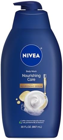 NIVEA Nourishing Care Body Wash with Nourishing Serum, 30 Fl Oz (Pack of 6) by Nivea