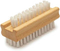 Konex Non-Slip Wooden Two-sided Hand and Nail Brush. Fingernail Brush for Nail Cleaning and Scrubbing. Heavy duty Stiff Nail Brush for Travel. Mechanic hand scrub brush with molded grip. by Konex