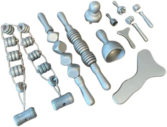 Wood Therapy Massage Kit – 100% Natural Colombian Wood, Hand-Painted in Decorative Colors – Random Color – Professional Spa Body Sculpting & Anti-Cellulite Tools