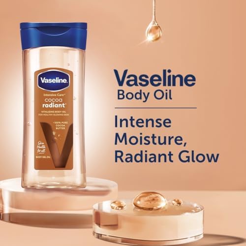 Vaseline Intensive Care Cocoa Radiant for Glowing Skin Body Gel Oil Made with Pure Cocoa Butter + Replenishing Oils 6.8 fl oz - Image 3