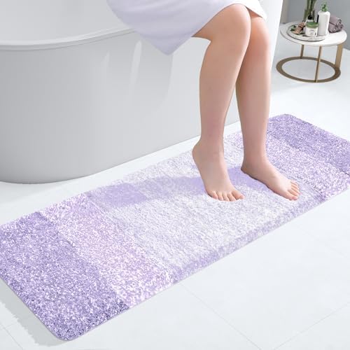 OLANLY Bathroom Runner Rug 47x17, Extra Soft Absorbent Microfiber Bath Rugs by OLANLY