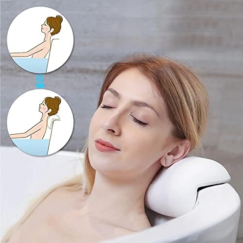 SPA Bath Pillow Non-Slip Bathtub Headrest Soft Waterproof Bath Pillows with Suction Cups Easy to Clean Bathroom Accessories (1pc) - Image 7