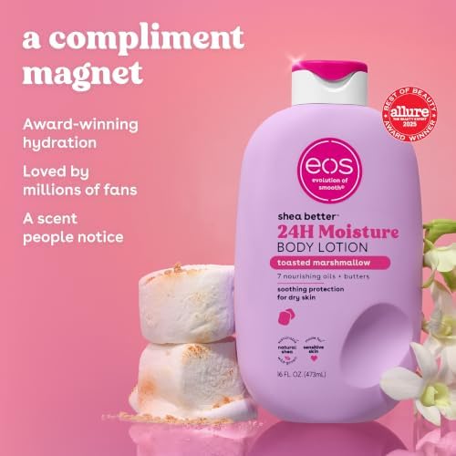 eos Shea Better 24H Moisture Body Lotion- Toasted Marshmallow,16 fl oz - Image 3