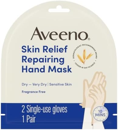 Aveeno Skin Relief Repairing Hand Mask, Fragrance-Free, 1 Pair by Aveeno
