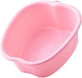 Foot Soaking Tub Sturdy Soaking Feet Bucket Large Size Foot Basin Thickened Massager Tub with Raised Massage Nodes Exfoliation Callus Pedicure Foots Spa Bath Bucket (Pink)