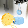 2 Packs Silicone Shower Steamer Tray/Holder, Durable Steamer Hanger, Aromatherapy Diffuser Containers, Bathroom Accessories for Yoga Decor, Yellow and Blue