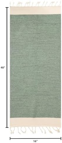 BAY LAUREL Turkish Hand Towel – Pack of 2 | Soft & Absorbent Decorative Towels for Bathroom, Hand, Face, Hair, Gym, Yoga, SPA, Kitchen & Tea | Boho Decor (Army Green, Diamond 16x40 Inches (Set of 2) - Image 4
