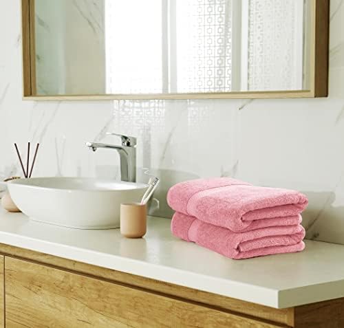 Utopia Towels 8 Piece Majestic Plush Luxury Towel Set, Cotton, Dusty Pink - Image 6