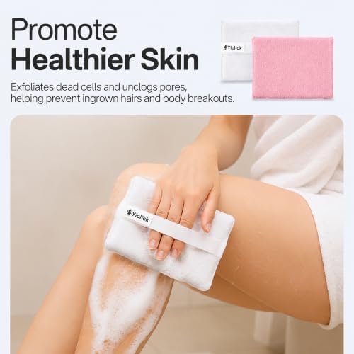 Exfoliating Body Scrubber (2 Pack), Body Scrubber Exfoliator, Exfoliating Sponge for Shower Bath, Shower Loofah Luffa Lufa with Handle for Men Women, Dead Skin Exfoliator for Body Scrub - Image 5