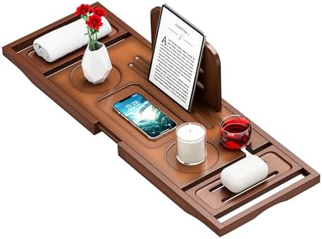 Banlilu Bathtub Tray - Bath Tray Expandable - Bath Tub Tray Table for Bathtub, Ajustable Size, Fits Most Tubs - Image 7