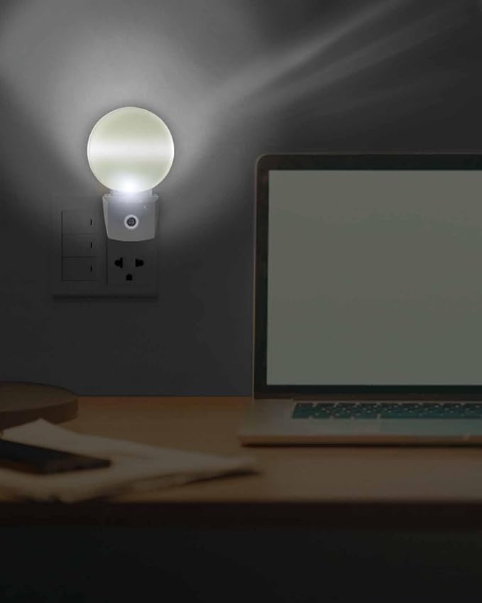Night Lights Auto Sensor Sage Green Ombre Night Light Solid Color Round Lamp Plug-in LED Nightlights Dusk to Dawn for Living Room Bedroom Bathroom Hallway Wall Decor