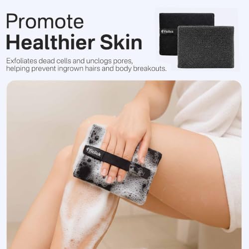 Exfoliating Body Scrubber (2 Pack), Body Scrubber Exfoliator, Exfoliating Sponge for Shower Bath, Shower Loofah Luffa Lufa with Handle for Men Women, Dead Skin Exfoliator for Body Scrub - Image 5
